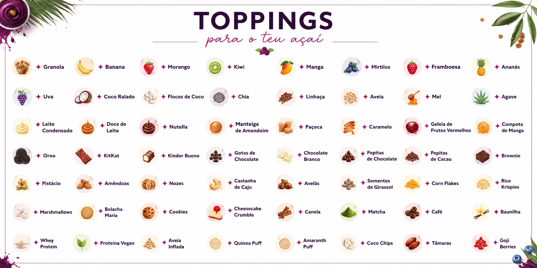 açaí toppings